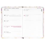 18-mesačný diár Petito - Ružová Mramor 2025/2026