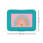 Box na desiatu Dúha tyrkysový