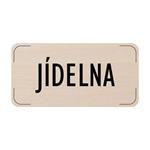 Ceduľka na dvere - Jedáleň, drevená tabuľka, 160 x 80 mm