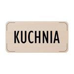 Ceduľka na dvere - Kuchynka, drevená tabuľka, 160 x 80 mm