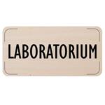 Ceduľka na dvere - Laboratórium, drevená tabuľka, 160 x 80 mm