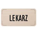 Ceduľka na dvere -Lekár, drevená tabuľka, 160 x 80 mm