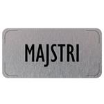 Ceduľka na dvere - Majstri, hliníková tabuľka, 160 x 80 mm