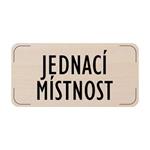 Ceduľka na dvere - Rokovacia miestnosť, drevená tabuľka, 160 x 80 mm