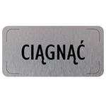 Ceduľka na dvere - SEM, hliníková tabuľka, 160 x 80 mm