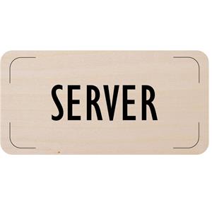 Ceduľka na dvere - Server, drevená tabuľka, 160 x 80 mm