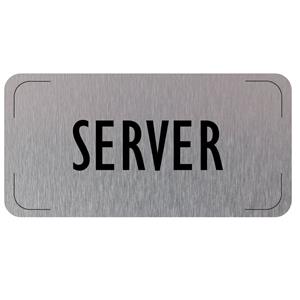 Ceduľka na dvere - Server, hliníková tabuľka, 160 x 80 mm