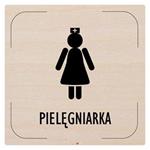 Ceduľka na dvere - Sestra - piktogram, drevená tabuľka, 80 x 80 mm