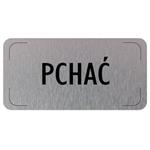 Ceduľka na dvere - TAM, hliníková tabuľka, 160 x 80 mm