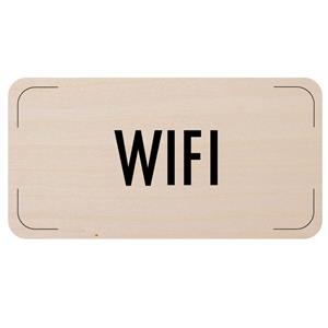 Ceduľka na dvere - Wi-Fi, drevená tabuľka, 160 x 80 mm