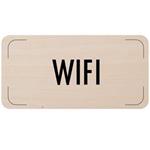 Ceduľka na dvere - Wi-Fi, drevená tabuľka, 160 x 80 mm