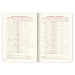 Denný diár 2026 A5 Twill - bordó-zlatá