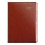 Denný diár 2026 Ctirad s výsekom Premier A5 - hnedá