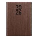Denný diár 2026 Ctirad s výsekom Wood A5 - hnedá
