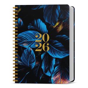 Denný diár 2026 David Lamino Twin wire A5 - Modré listy