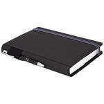 Diár AMOS denný A5 2027 polský - čierna/modrá gumička