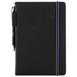 Diár AMOS denný A5 2027 polský - čierna/modrá gumička