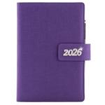 Diár BRILIANT denný B6 2026 polský - fialová