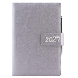 Diár BRILIANT denný B6 2027 - strieborná