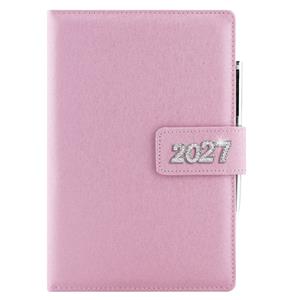 Diár BRILIANT týždenný špeciál A5 2027 - svetlo ružová