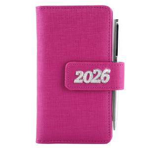 Diár BRILIANT týždenný vreckový 2026 český - ružová