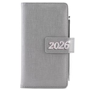 Diár BRILIANT týždenný vreckový 2026 český - strieborná
