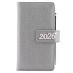 Diár BRILIANT týždenný vreckový 2026 slovenský - strieborná