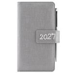 Diár BRILIANT týždenný vreckový 2027 český - strieborná
