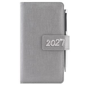 Diár BRILIANT týždenný vreckový 2027 polský - strieborná