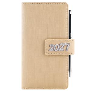 Diár BRILIANT týždenný vreckový 2027 polský - zlatá