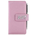 Diár BRILIANT týždenný vreckový 2027 slovenský - svetlo ružová
