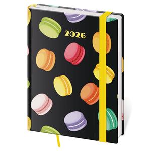 Diár denný B6 2026 Vario - Macarons s gumičkou