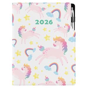 Diár DESIGN denný A4 2026 poľský - Unicorn