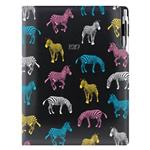 Diár DESIGN denný A4 2027 český - čierna - zebra