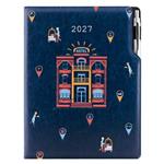 Diár DESIGN denný A4 2027 český - modrá - Hotel