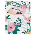 Diár DESIGN denný A4 2027 - Kvety