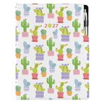 Diár DESIGN denný A4 2027 poľský - Kaktus