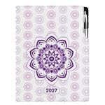Diár DESIGN denný A4 2027 poľský - Mandala fialový