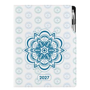 Diár DESIGN denný A4 2027 poľský - Mandala modrý
