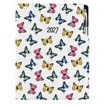 Diár DESIGN denný A4 2027 poľský - Motýle farebné