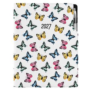 Diár DESIGN denný A4 2027 poľský - Motýle farebné