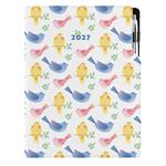 Diár DESIGN denný A4 2027 poľský - Vtáky