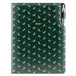 Diár DESIGN denný A4 2027 poľský - zelená - vetvičky