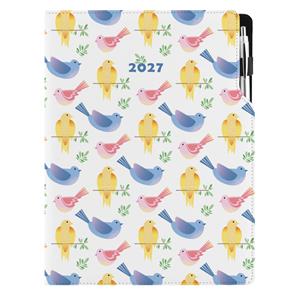 Diár DESIGN denný A4 2027 - Vtáky