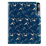 Diár DESIGN denný A5 2025 český - modrá - Kaderník