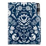 Diár DESIGN denný A5 2026 slovenský - modrá - Folk