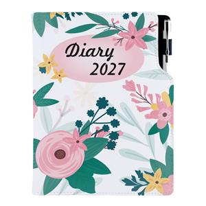 Diár DESIGN denný A5 2027 český - Kvety