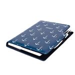 Diár DESIGN denný A5 2027 český - modrá - Námorník - kotvy