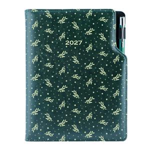 Diár DESIGN denný A5 2027 poľský - zelená - vetvičky