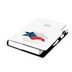 Diár DESIGN denný A5 2027 slovenský - biela - Česko - vlajka